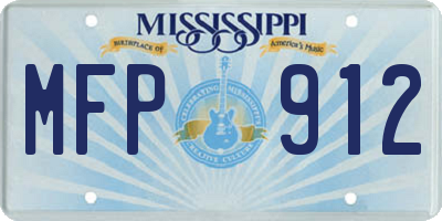 MS license plate MFP912