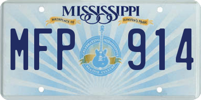 MS license plate MFP914