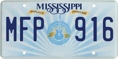 MS license plate MFP916