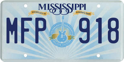 MS license plate MFP918