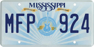 MS license plate MFP924