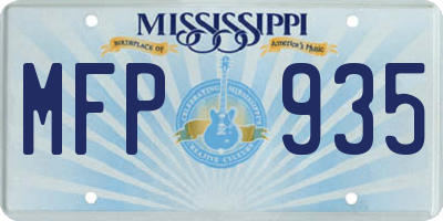 MS license plate MFP935