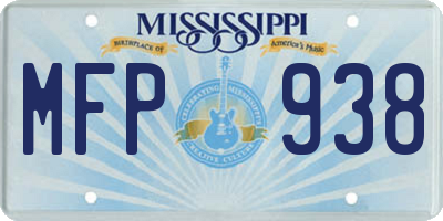 MS license plate MFP938