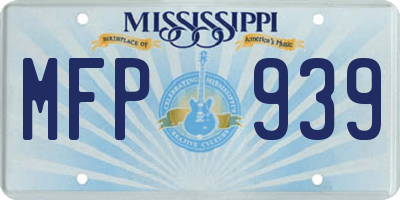 MS license plate MFP939