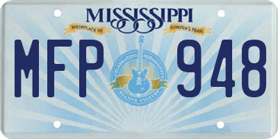 MS license plate MFP948