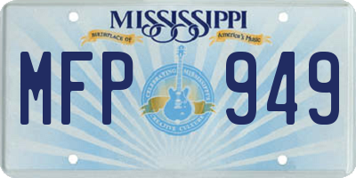 MS license plate MFP949