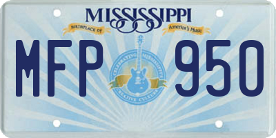 MS license plate MFP950
