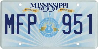 MS license plate MFP951