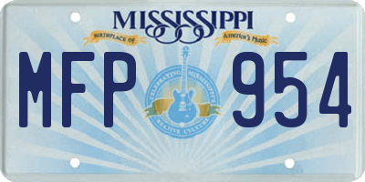 MS license plate MFP954