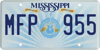 MS license plate MFP955
