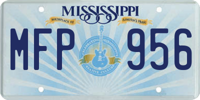 MS license plate MFP956