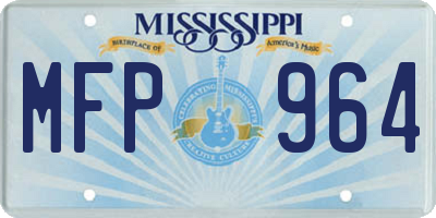MS license plate MFP964