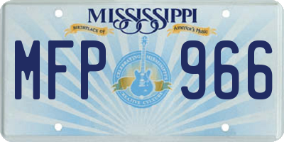 MS license plate MFP966