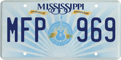 MS license plate MFP969