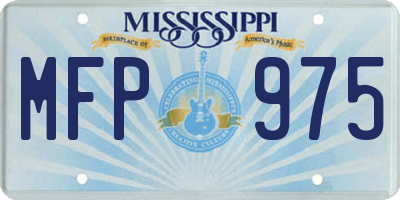 MS license plate MFP975