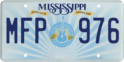 MS license plate MFP976