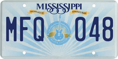 MS license plate MFQ048