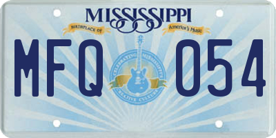 MS license plate MFQ054