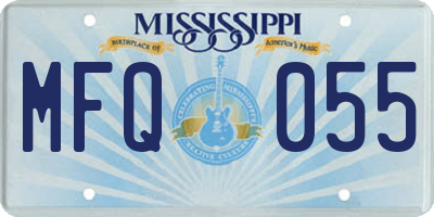 MS license plate MFQ055