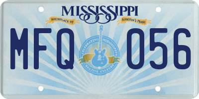 MS license plate MFQ056
