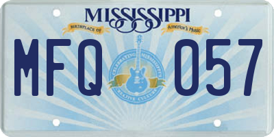 MS license plate MFQ057