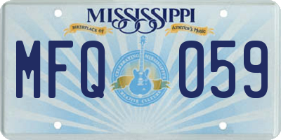 MS license plate MFQ059