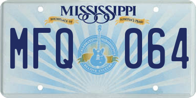 MS license plate MFQ064