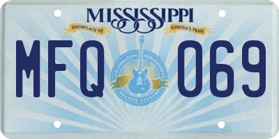 MS license plate MFQ069