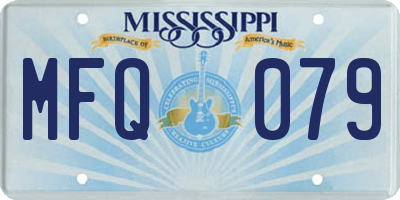 MS license plate MFQ079