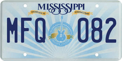 MS license plate MFQ082