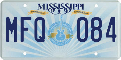 MS license plate MFQ084