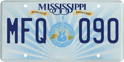 MS license plate MFQ090