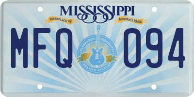 MS license plate MFQ094