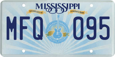 MS license plate MFQ095