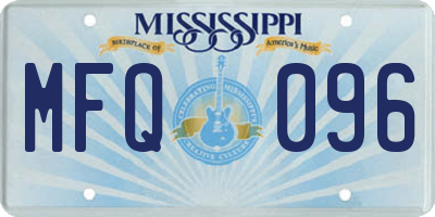 MS license plate MFQ096