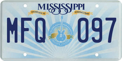 MS license plate MFQ097
