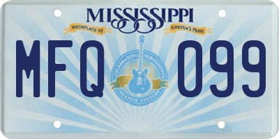 MS license plate MFQ099