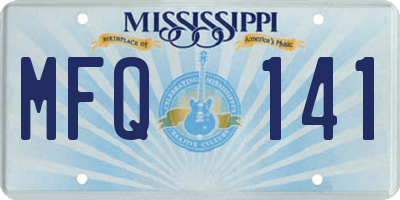 MS license plate MFQ141