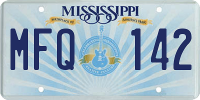 MS license plate MFQ142
