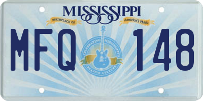 MS license plate MFQ148