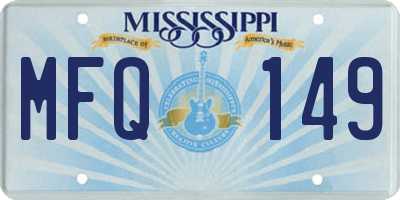 MS license plate MFQ149