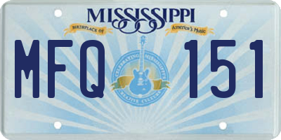 MS license plate MFQ151