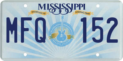 MS license plate MFQ152