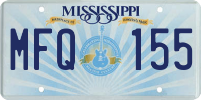 MS license plate MFQ155
