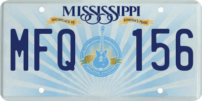 MS license plate MFQ156