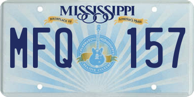 MS license plate MFQ157