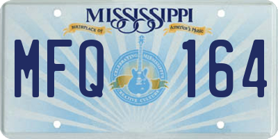 MS license plate MFQ164