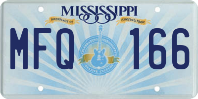 MS license plate MFQ166