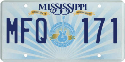 MS license plate MFQ171