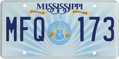 MS license plate MFQ173